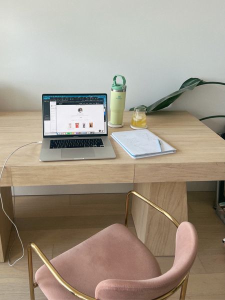 If you’re looking for a sleek and modern desk, I recently got this one from CB2 and I love it! A bit more of a splurge, but I’ve had my eye on this for over a year and it is so beautiful in person. It’s nice and deep which I love so I have a lot of space to work :) perfect for a minimal + modern room! 

#LTKU #LTKSeasonal #LTKhome