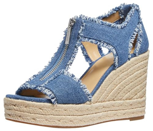 Michael Kors Women's Berkley Wedge Sandal, Denim, 7 | Amazon (US)