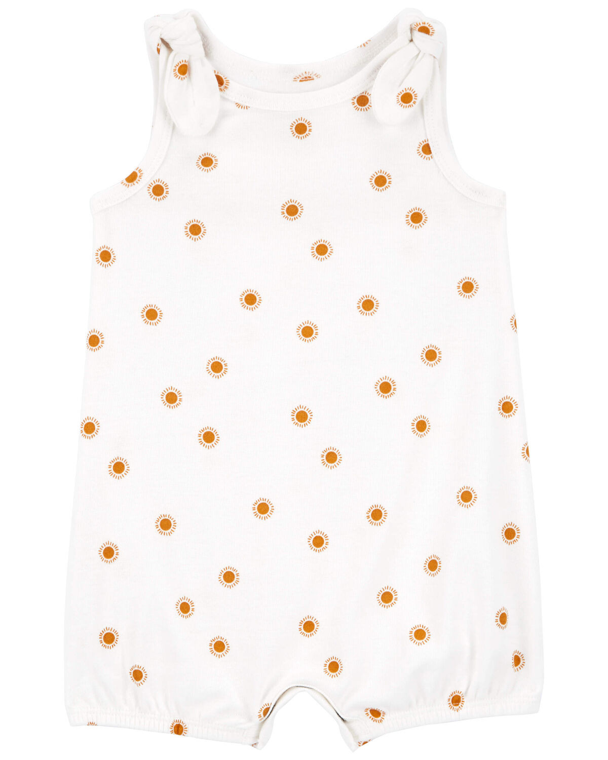 White/Gold Baby Sun Cotton Romper | carters.com | Carter's