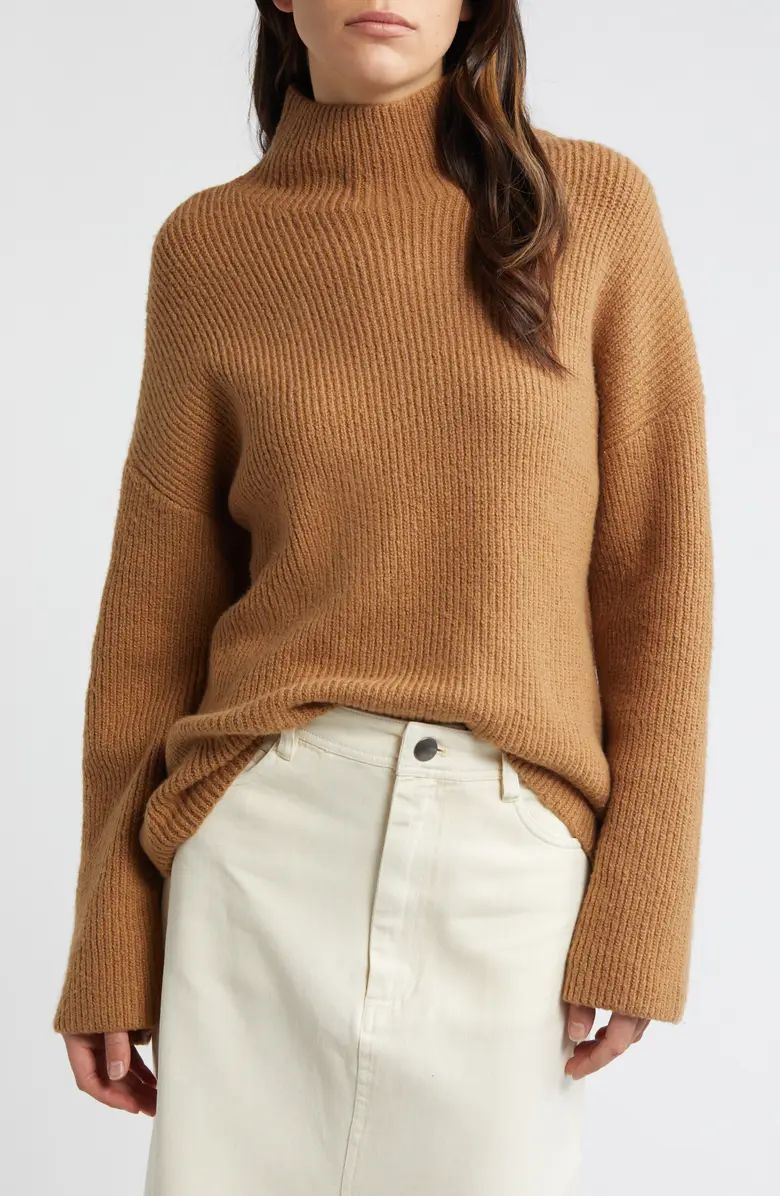 Treasure & Bond Relaxed Turtleneck Cotton Blend Sweater | Nordstrom | Nordstrom