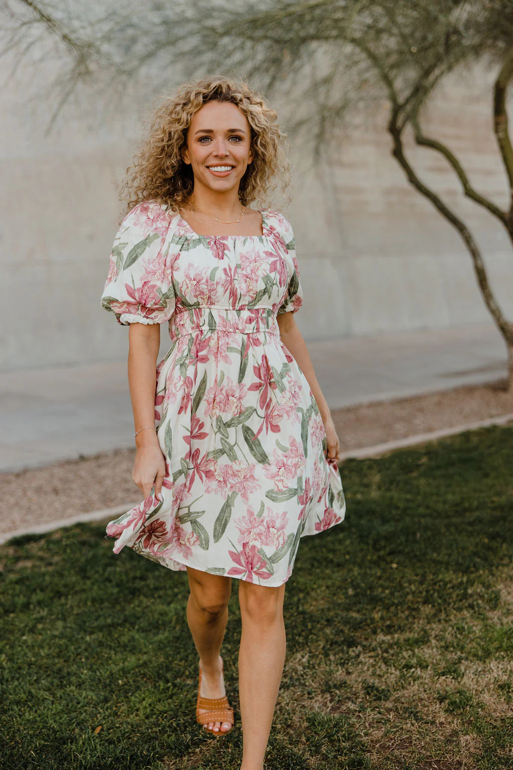 Betrix Dress-Ivory Multi | Love Olive Co