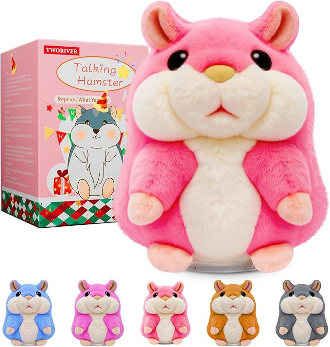 Talking Hamster Pink,2025 Top Christmas Funny Gifts,Toddler Toys for Ages 2-4 5-7 8-13 Girls Stoc... | Amazon (US)