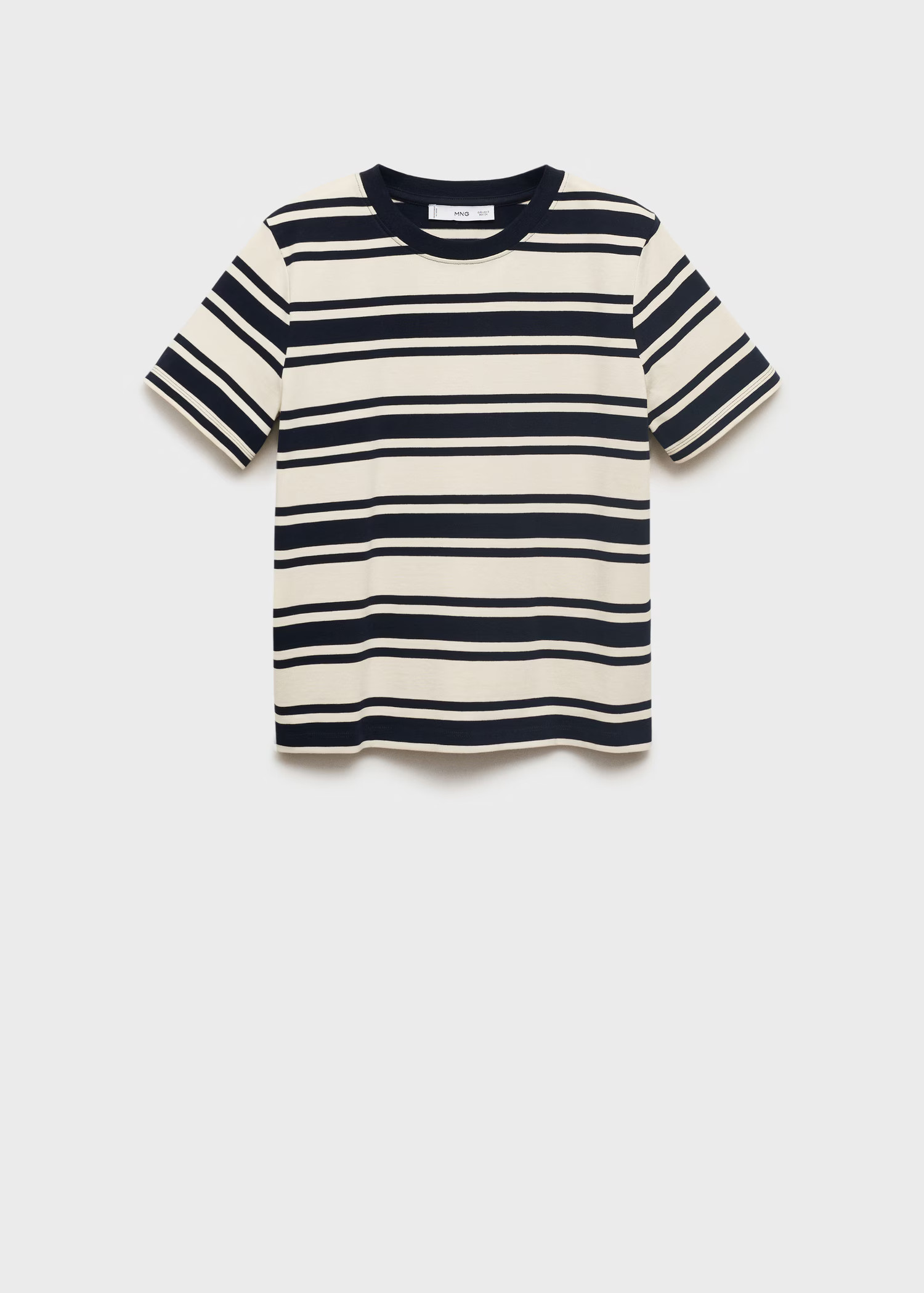 Contrasting collar cotton t-shirt - Women | MANGO USA | Mango (US/MX/AU)