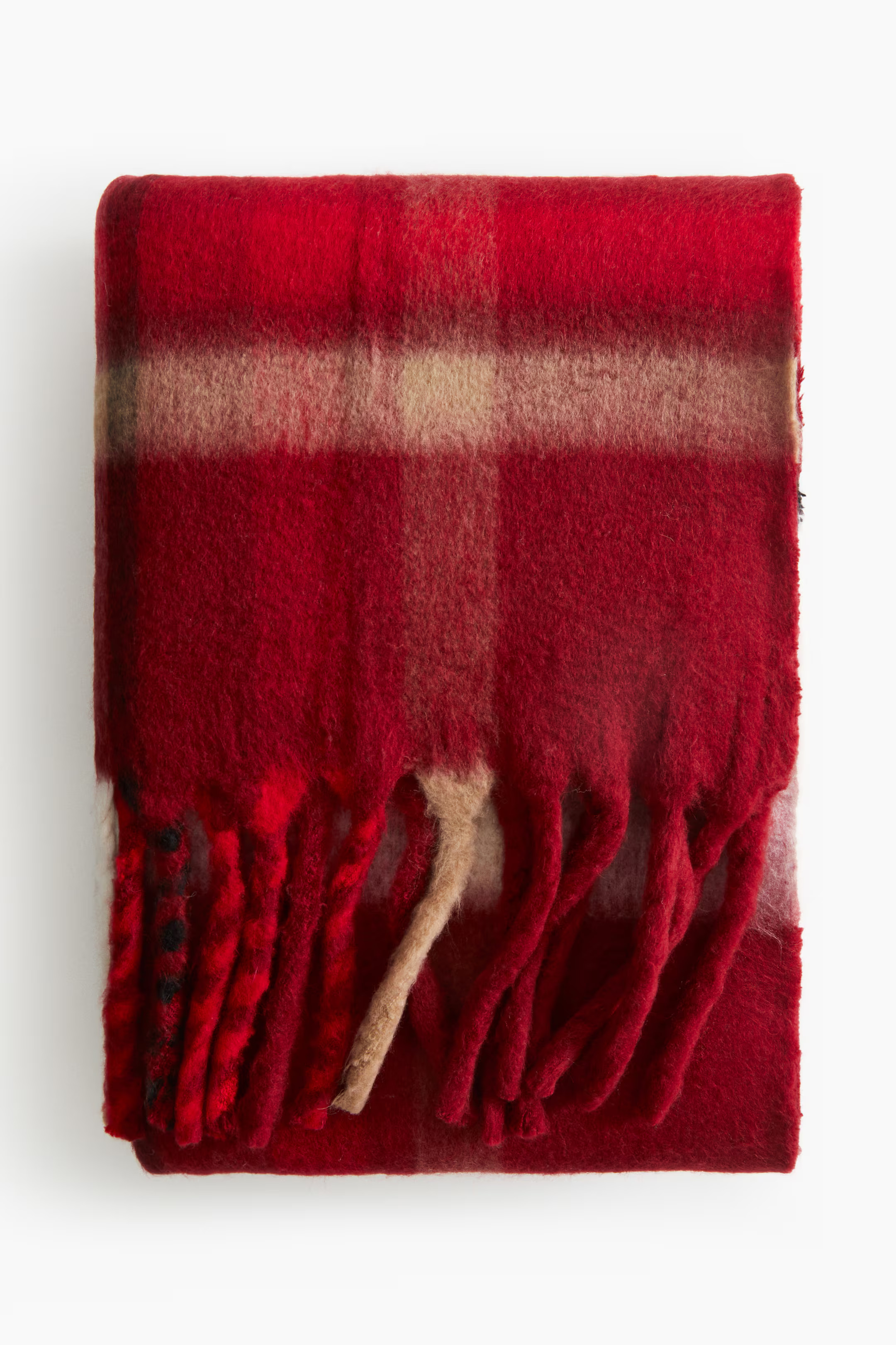 Patterned Throw - Red/plaid - Home All | H&M US | H&M (US + CA)