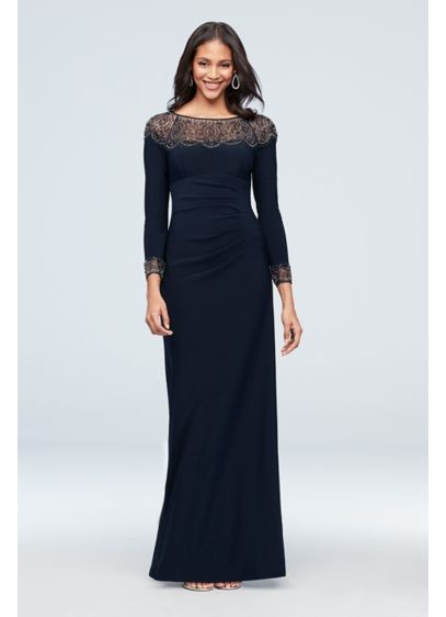 dark blue mother of the groom dresses