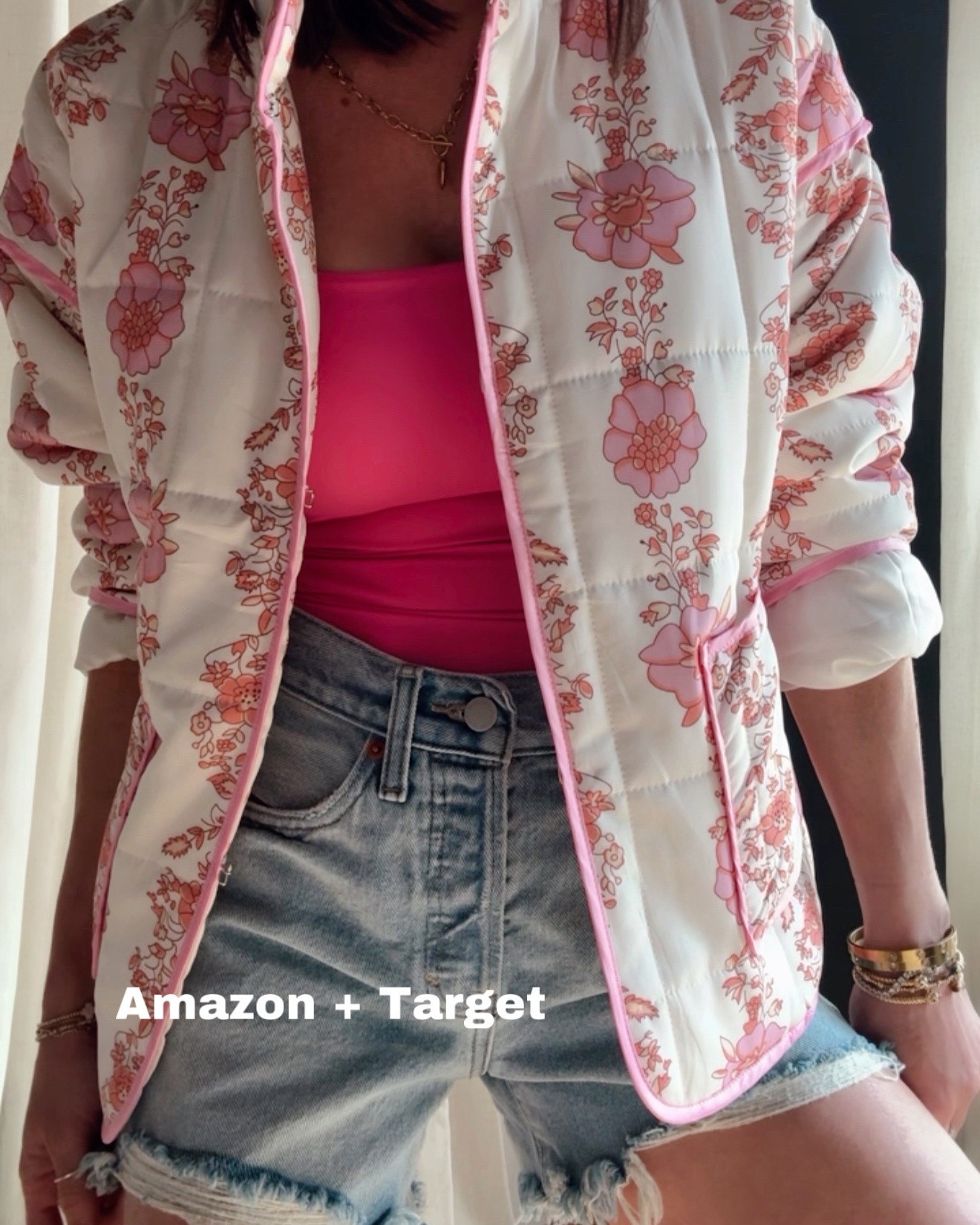 CUTEST jacket + double lined tanks that are super flattering + Target shorts that look like Levi’s. 

#LTKStyleTip #LTKFindsUnder50 #LTKWatchNow