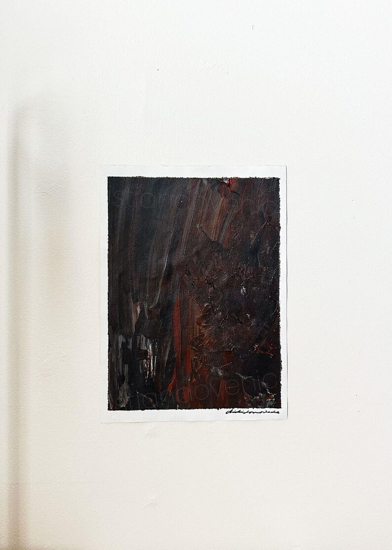 Original Art Painting // Dark Night of the Soul // One of a Kind Abstract Acrylic Painting// 9in ... | Etsy (US)