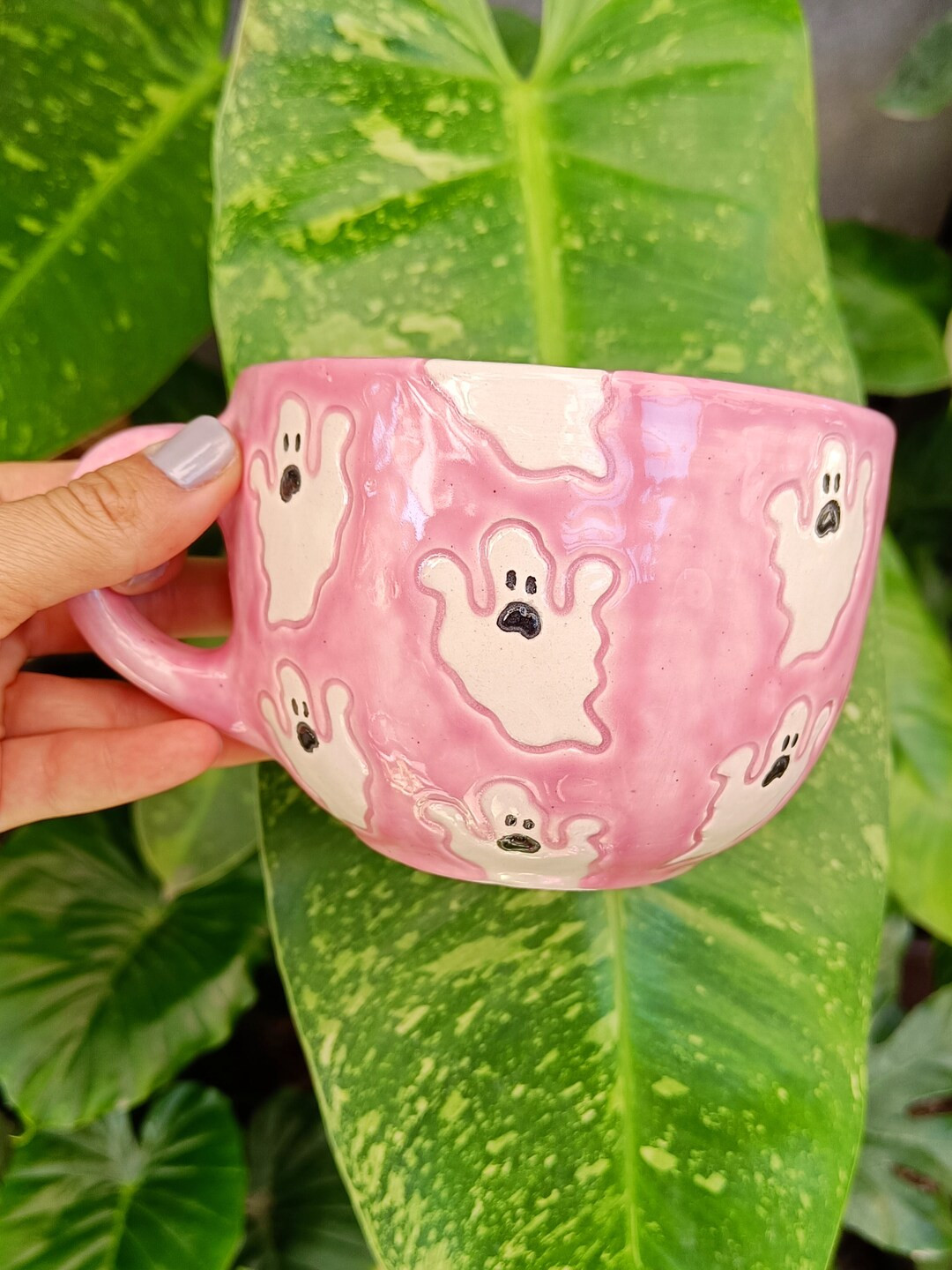 ceramic ghost mug, halloween, holiday decor, handmade ceramics, holidays gift, spooky season, cof... | Etsy (US)