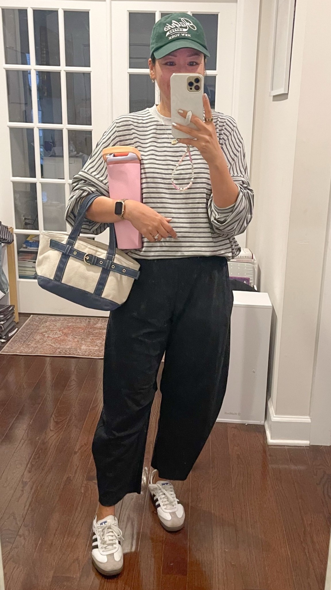 Size small too (online boutique September Lane)
Size small pants
Sized down 1/2 in Sambas

#LTKmomlife #LTKootd #LTKOver40