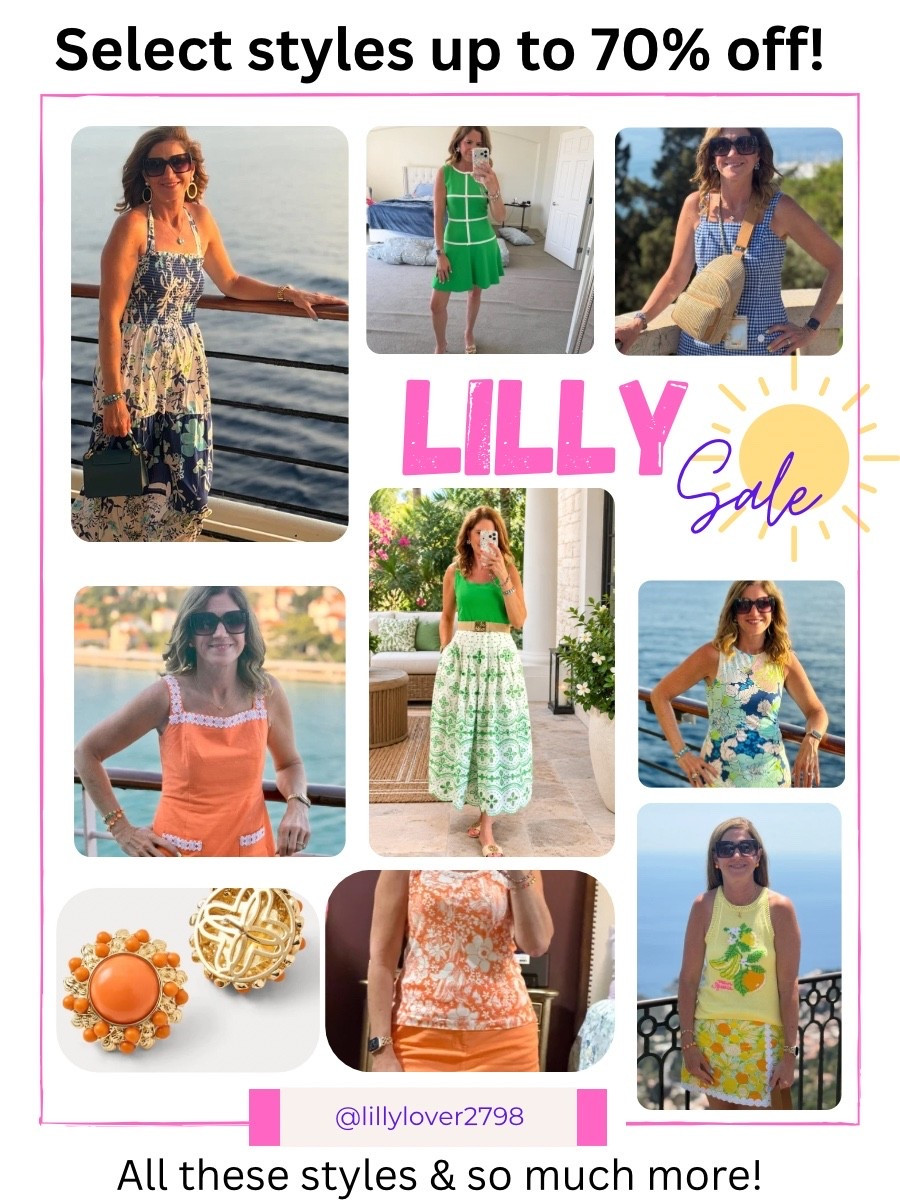 Lilly Pulitzer Sale 

☀️ THE LILLY PULITZER SUNSHINE SALE IS LIVE! ☀️

It’s officially here!! 💕🌴 The Lilly Pulitzer Sunshine Sale is LIVE with select styles up to 70% OFF!

I rounded up several pieces I own, love and have worn in real life that are included in the sale — plus there are SO many more amazing finds!

If you’ve had your eye on something, I wouldn’t wait too long. Some of the most popular styles, prints and sizes can go FAST during this sale. 🏃‍♀️💨

🌸 Select styles up to 70% off
☀️ Dresses, tops, bottoms & more
💕 Several of my personal favorites are included
🛍️ I’ll be sharing more of my sale picks throughout the day!

I’ve linked the sale pieces shown here so you can shop them easily. Happy Sunshine Sale shopping! ☀️🌴💕

Lilly Pulitzer Sunshine Sale, Lilly Pulitzer sale, Lilly sale finds, Lilly Pulitzer outfits, Lilly Pulitzer dresses, Lilly Pulitzer shorts, Lilly Pulitzer tops, colorful fashion, preppy style, resort wear, vacation outfits, summer sale, designer sale, Lilly Pulitzer favorites

#LillyPulitzer #LillyPulitzerStyle #LillyPulitzerSale #SunshineSale #LillyLover #PreppyStyle #ColorfulStyle #ResortWear #VacationStyle #SaleFinds

#LTKSaleAlert #LTKOver40 #LTKSeasonal