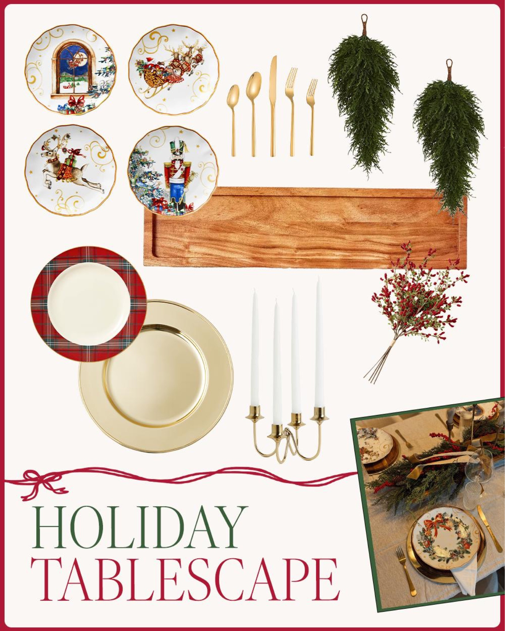 Holiday Tablescape that’s perfect for this christmas!

#LTKSeasonal #LTKHoliday #LTKParties