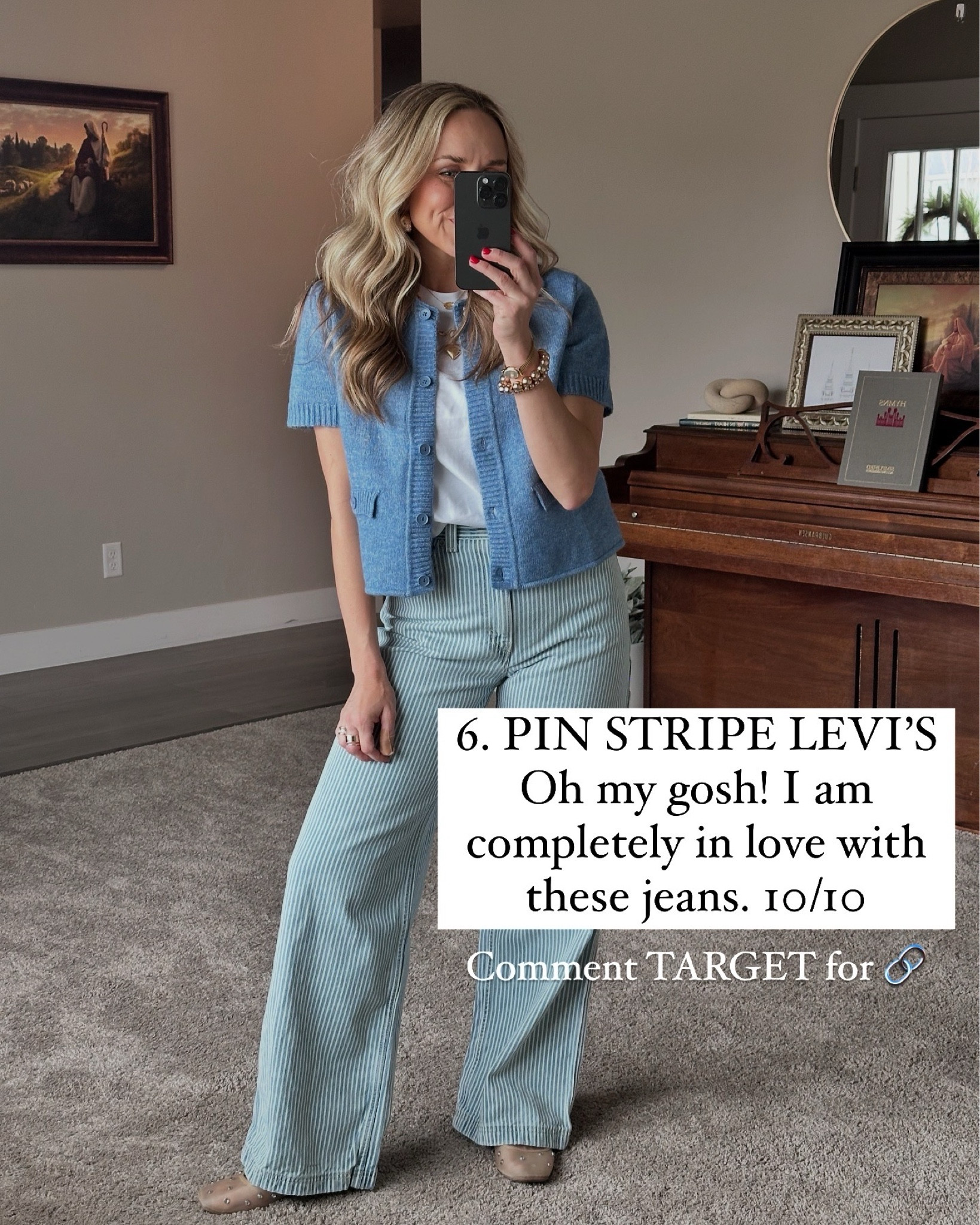 These pin stripe Levi’s are officially my new identity! They are so dang cute and can be worn so many different ways! 

True to size. 

#LTKFindsUnder100 #LTKStyleTip #LTKMostLoved