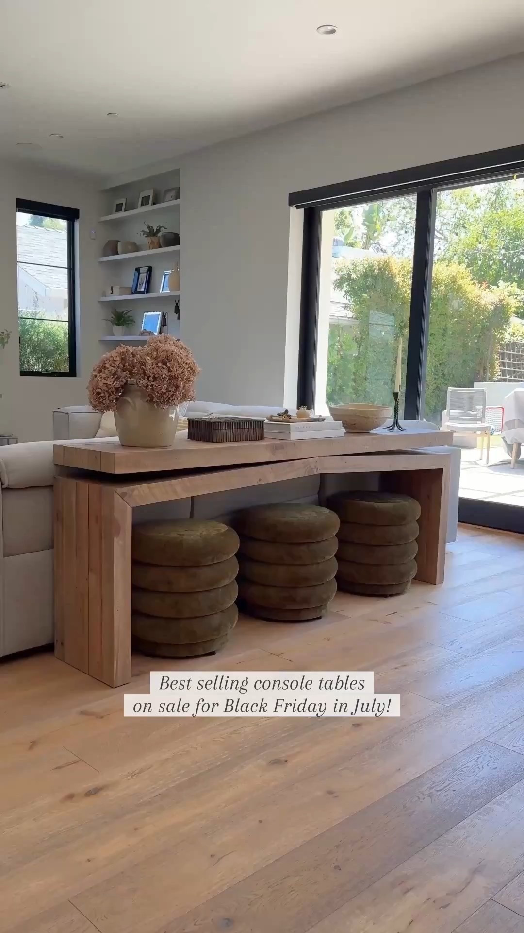 They're both so beautiful except the second one is more than half the price of the first. Both really great quality and beautiful wood tones. The Designer first table is the Sierra rustic natural color and the second table is the Natural color.
Both are currently on sale for Wayfair's warehouse clearout sale. 

Wood console table ottoman black round mirror candlestick holder vintage candle travertine bowl vase brown branches organic

#LTKSaleAlert #LTKHome