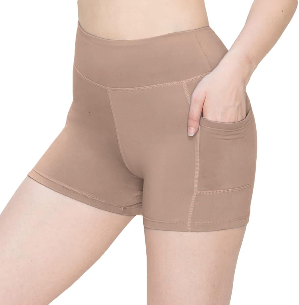 ALWAYS Women's 3" Soft Biker Shorts with Pockets | Amazon (US)