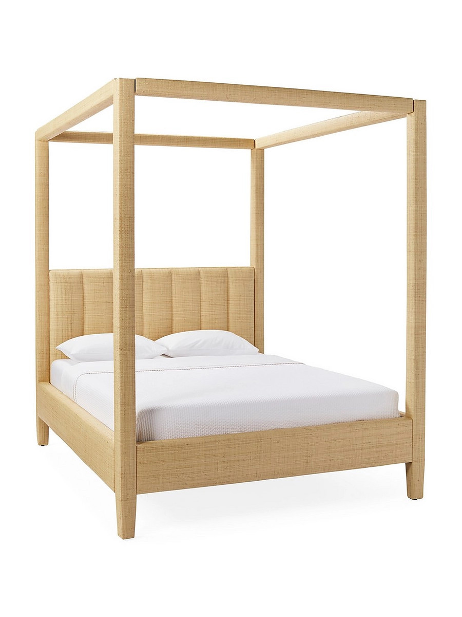 Franklin Four Poster Bed - Natural Raffia | Serena and Lily