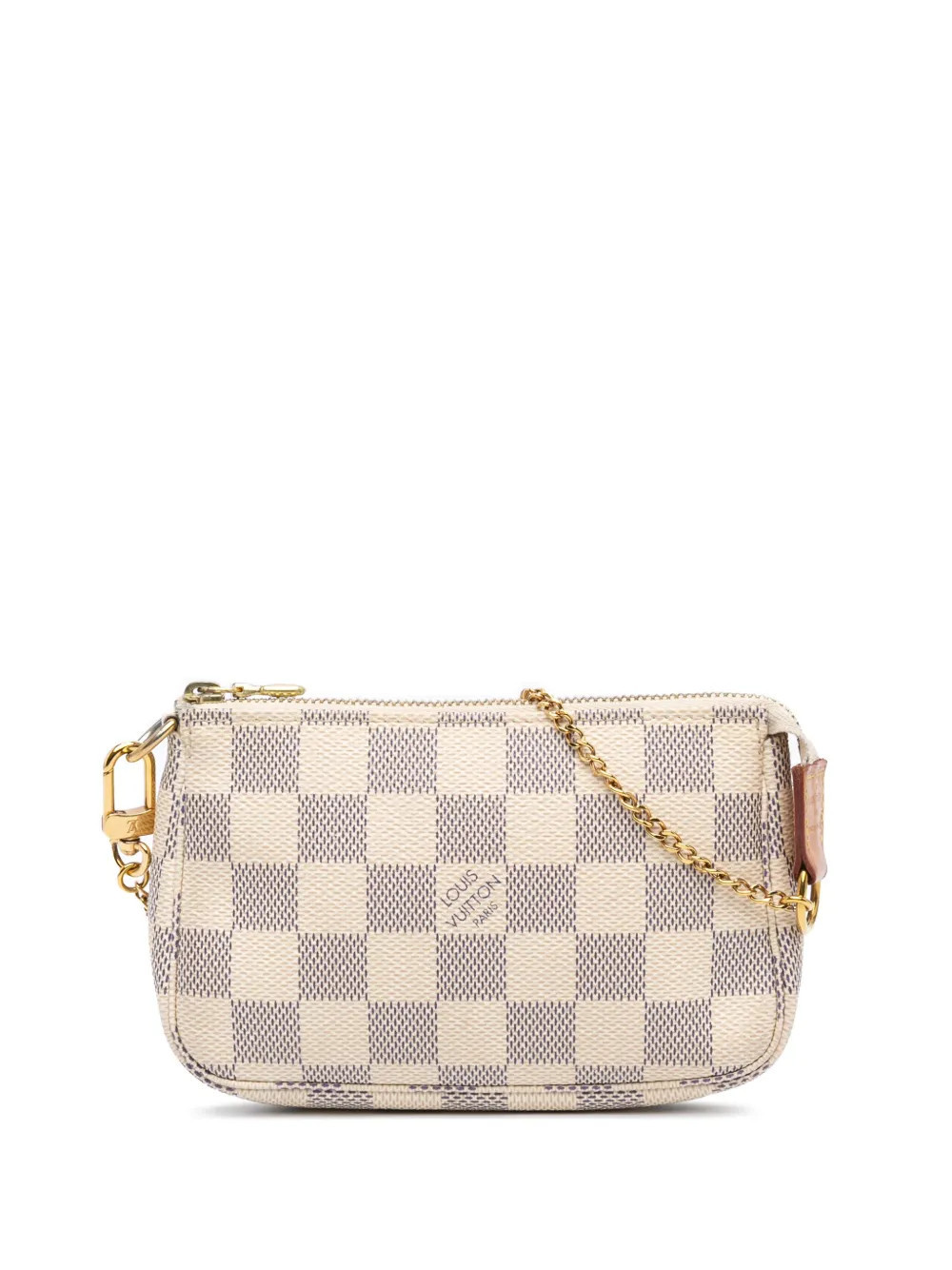 Louis Vuitton Pre-Owned 2020 Damier Azur Mini Pochette Accessoires handbag - White | Farfetch Global