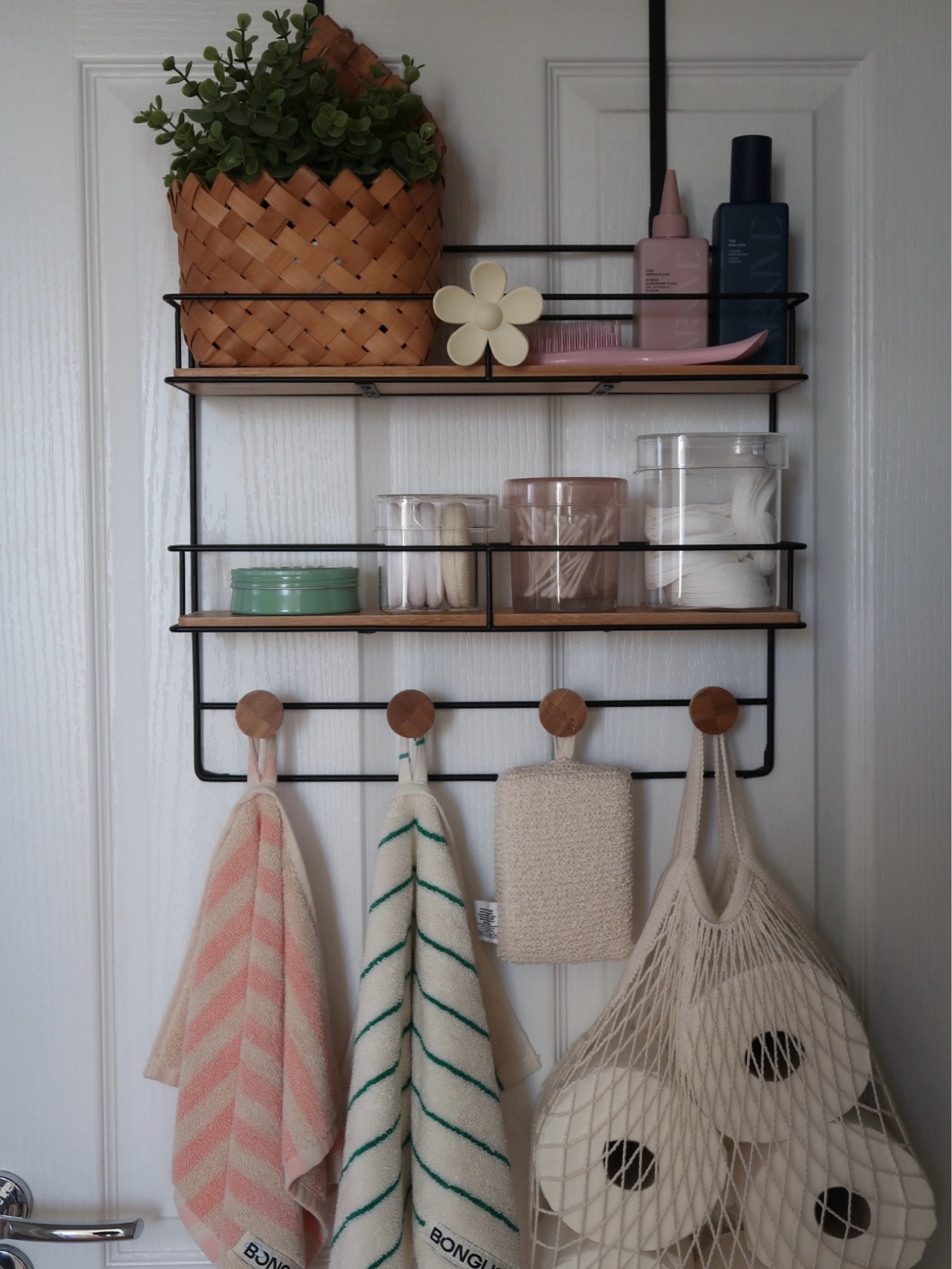 bathroom door storage 