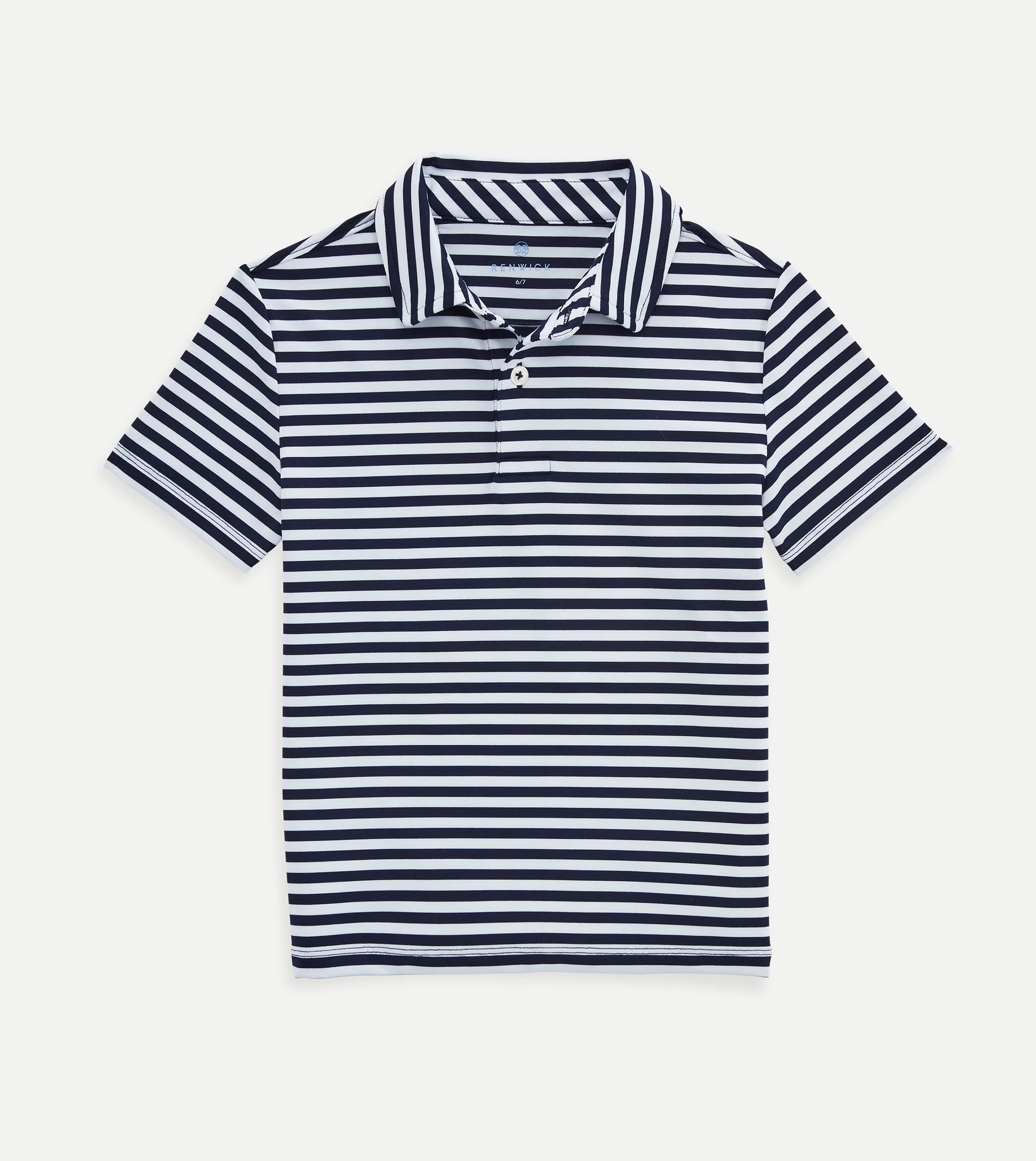 Boys Wide Stripe Performance Polo | Renwick