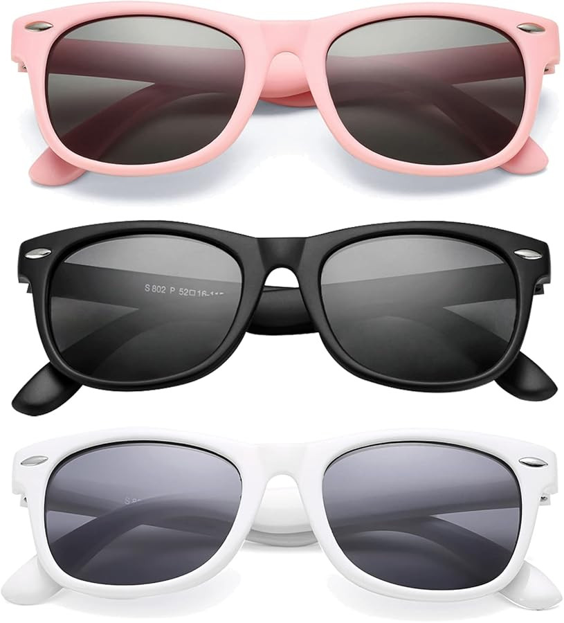 COASION Kids Polarized Sunglasses TPEE Rubber Flexible Shades for Girls Boys Age 3-9 | Amazon (US)