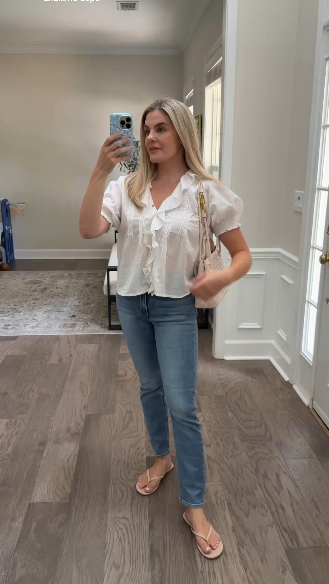 Doen dupe, bottega andiamo dupe, tkees dupe, white ruffle top, black ruffle top, date night top, brunch, summer