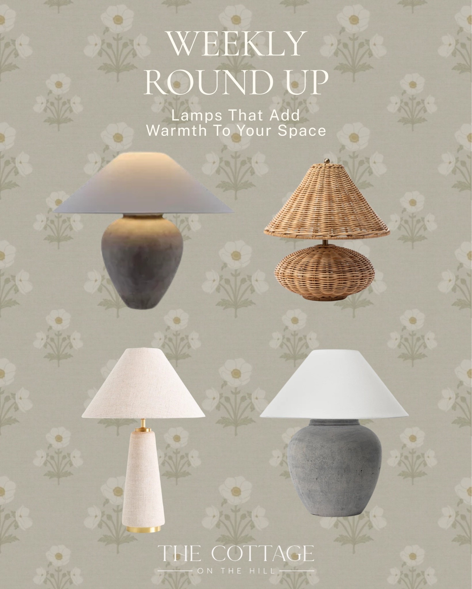 The right lamp changes everything ✨ 

A moody ceramic, a woven rattan, a textured stone base, a classic linen shade, four styles that bring warmth to any corner of your home. 

All linked here 🤍 

#LTKhome