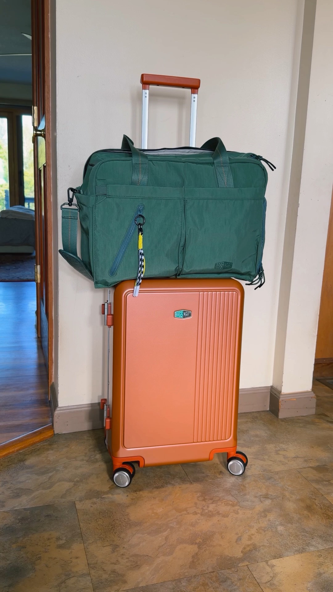 Cute luggage in my favorite colors!!🧡🌲@Bagsmart

#LTKTravel #LTKSeasonal #LTKvlog