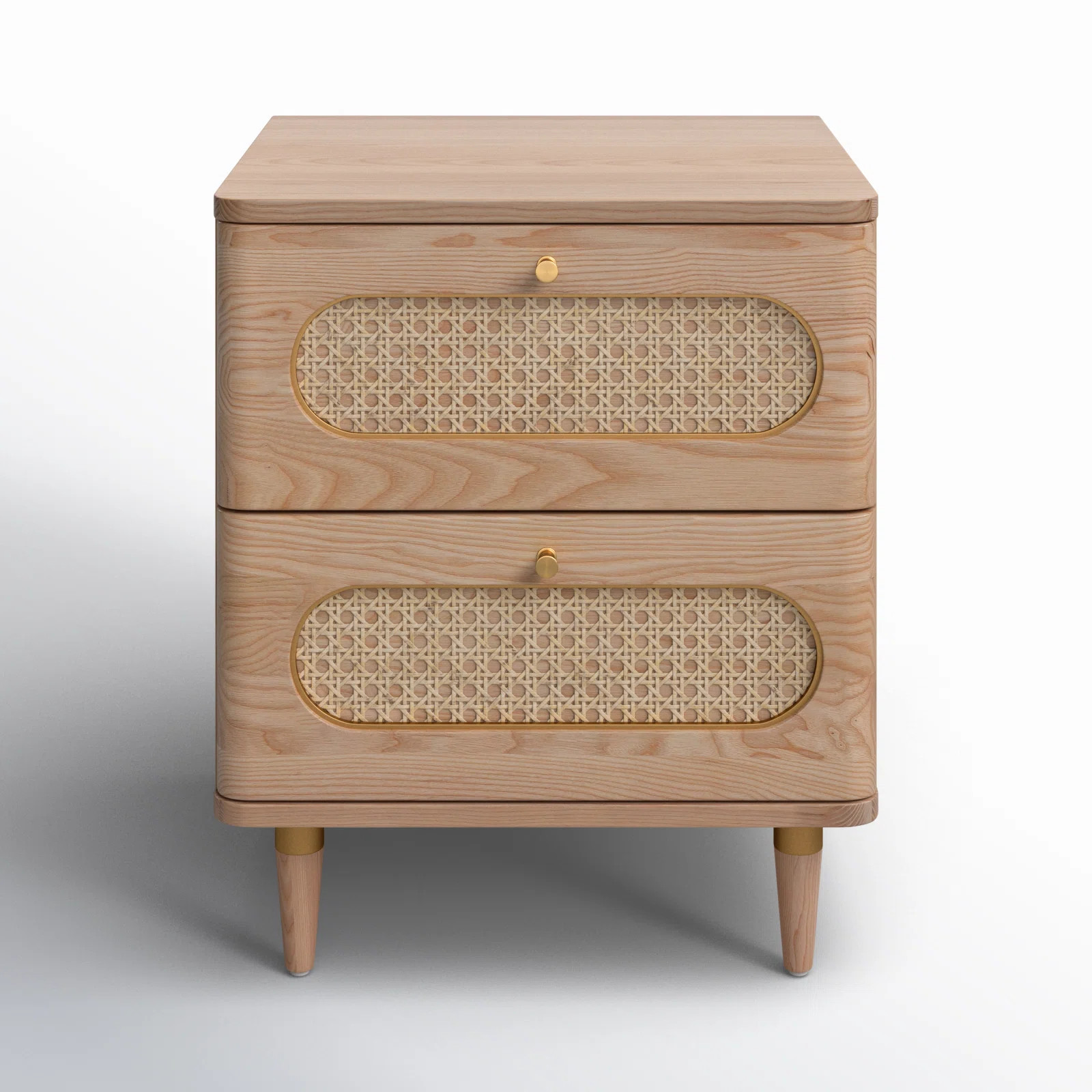 Cordeja 2 - Drawer Solid Wood Nightstand in Brown | Wayfair North America