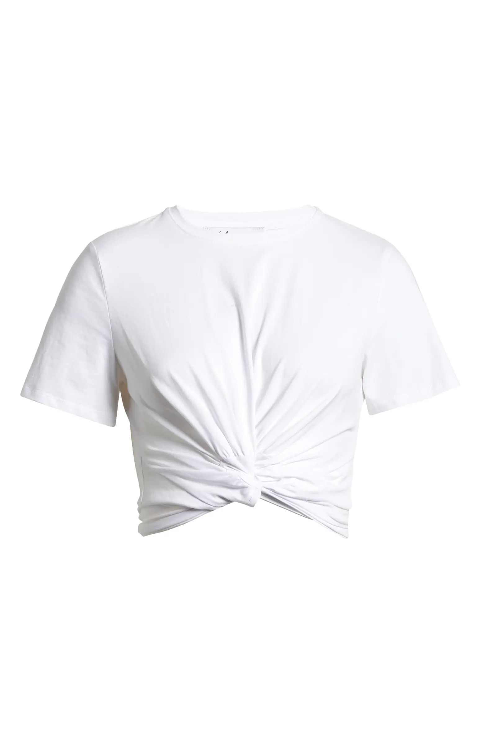 Brinnie Twist Front Cotton Crop T-Shirt | Nordstrom