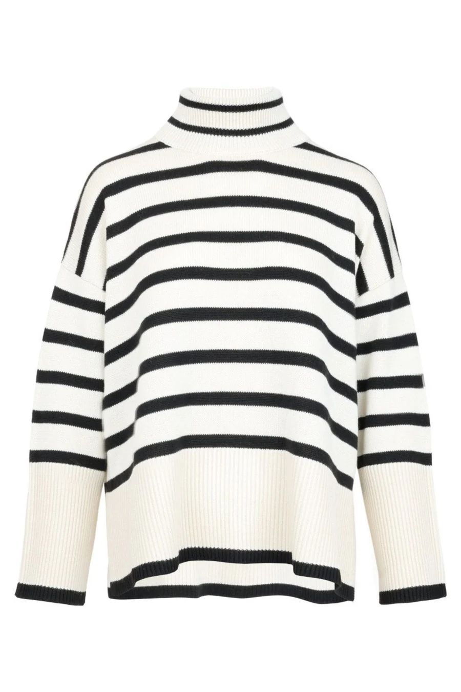 The Striped Sweater in White | Popski London