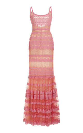 Lace-Embroidered Tulle Maxi Dress | Moda Operandi (Global)
