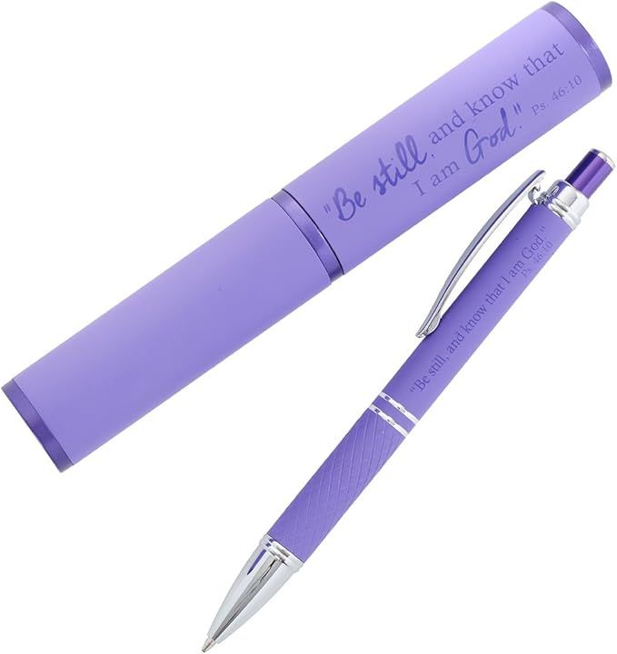 Christian Art Gifts Purple Ballpoint Pen with Psalm 46:10 Verse Reference | Amazon (US)