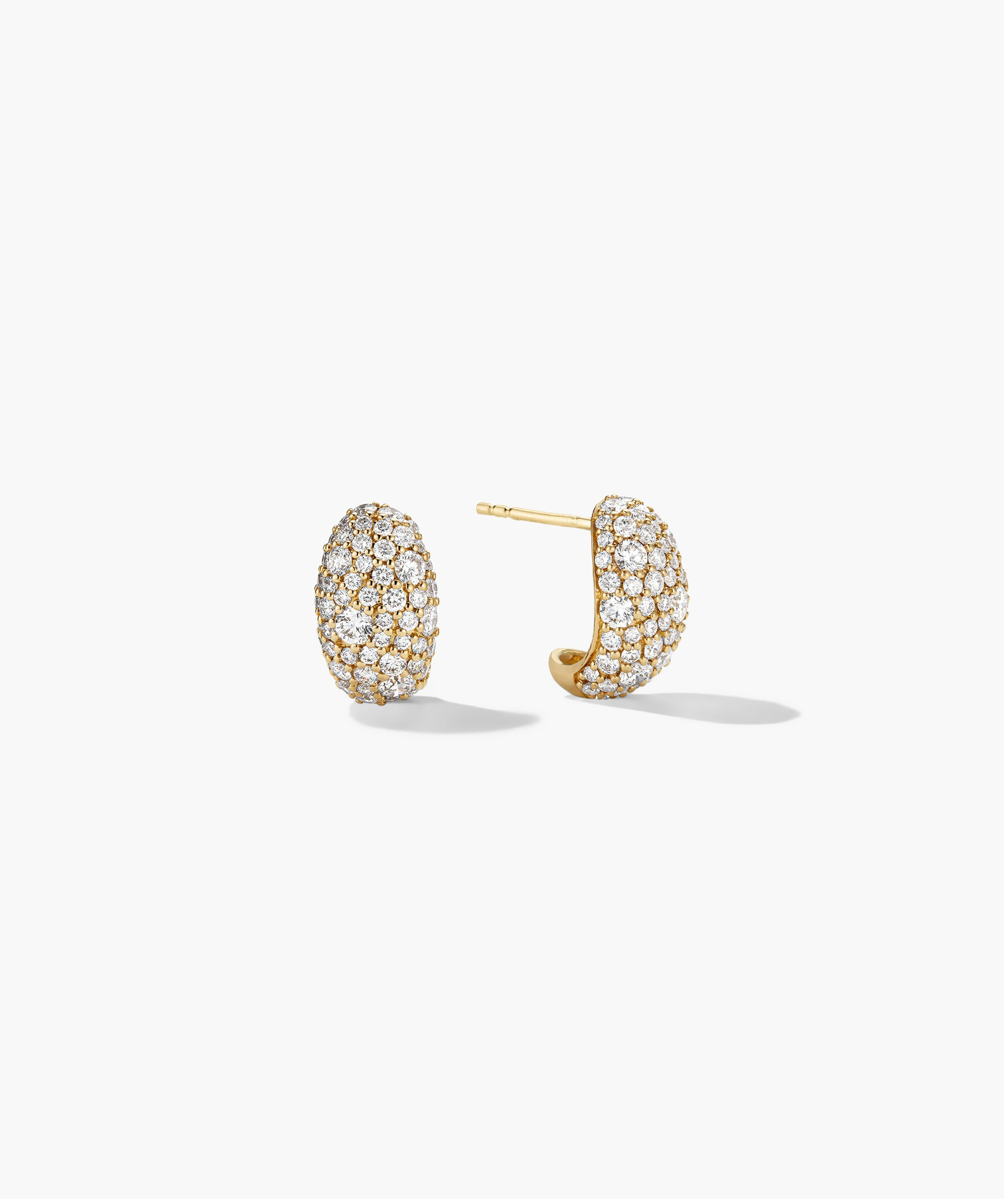 Dôme Pavé Lab Grown Diamond Huggies | Mejuri Fine Crew