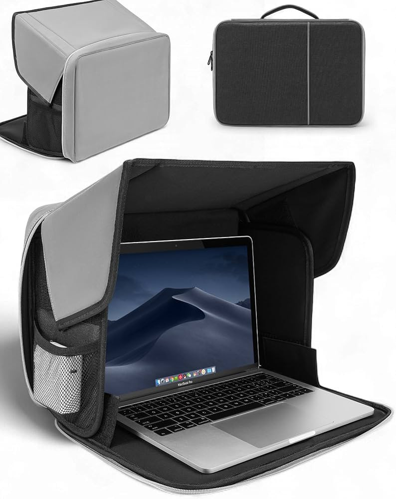 Laptop Sun Shade, Fits 13-16 inch Laptop, UV-Heat Reflective & Water-Resistant Material, Easy to ... | Amazon (US)