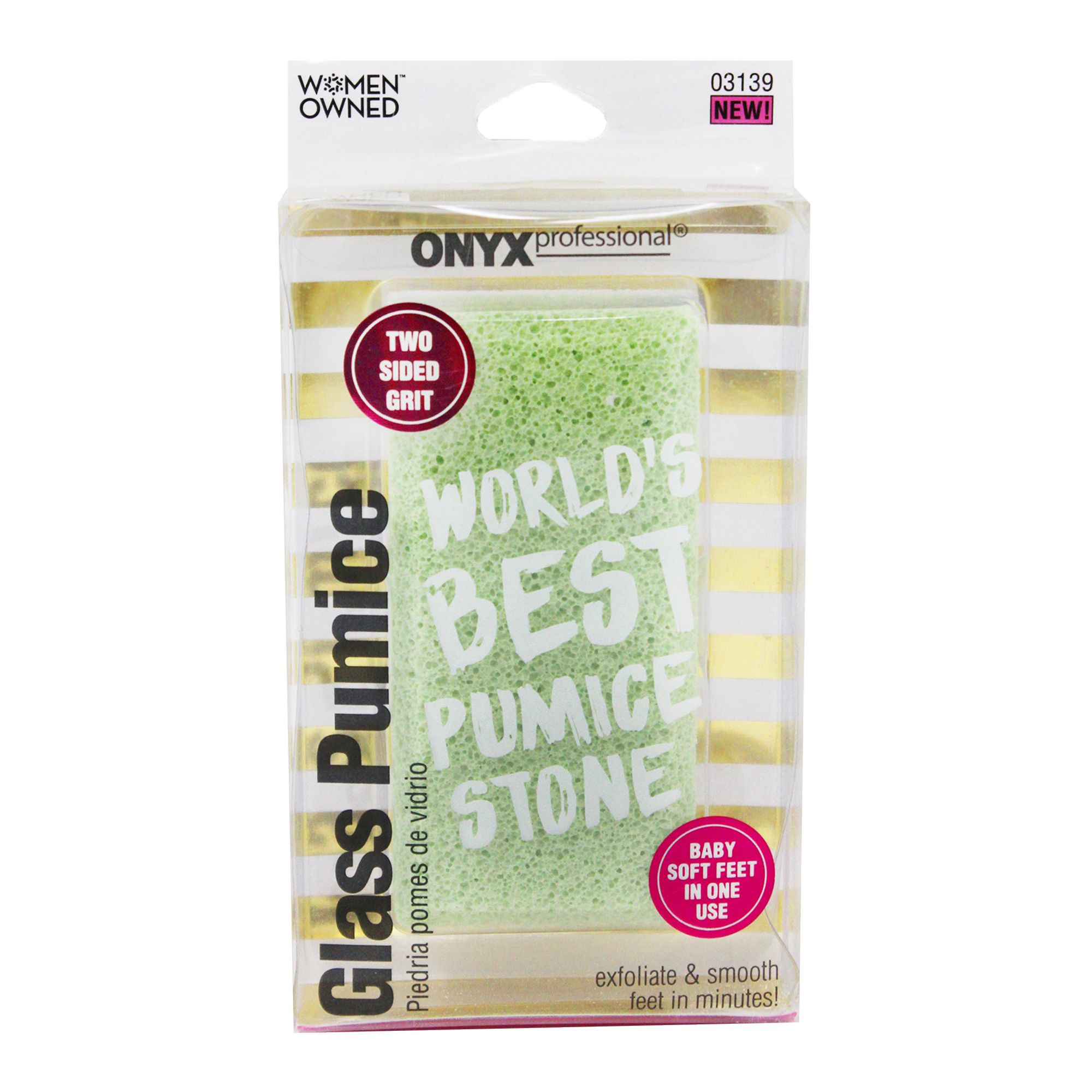 Onyx Professional Double Sided Exfoliating 100% Siliglass Pumice Stone | Walmart (US)