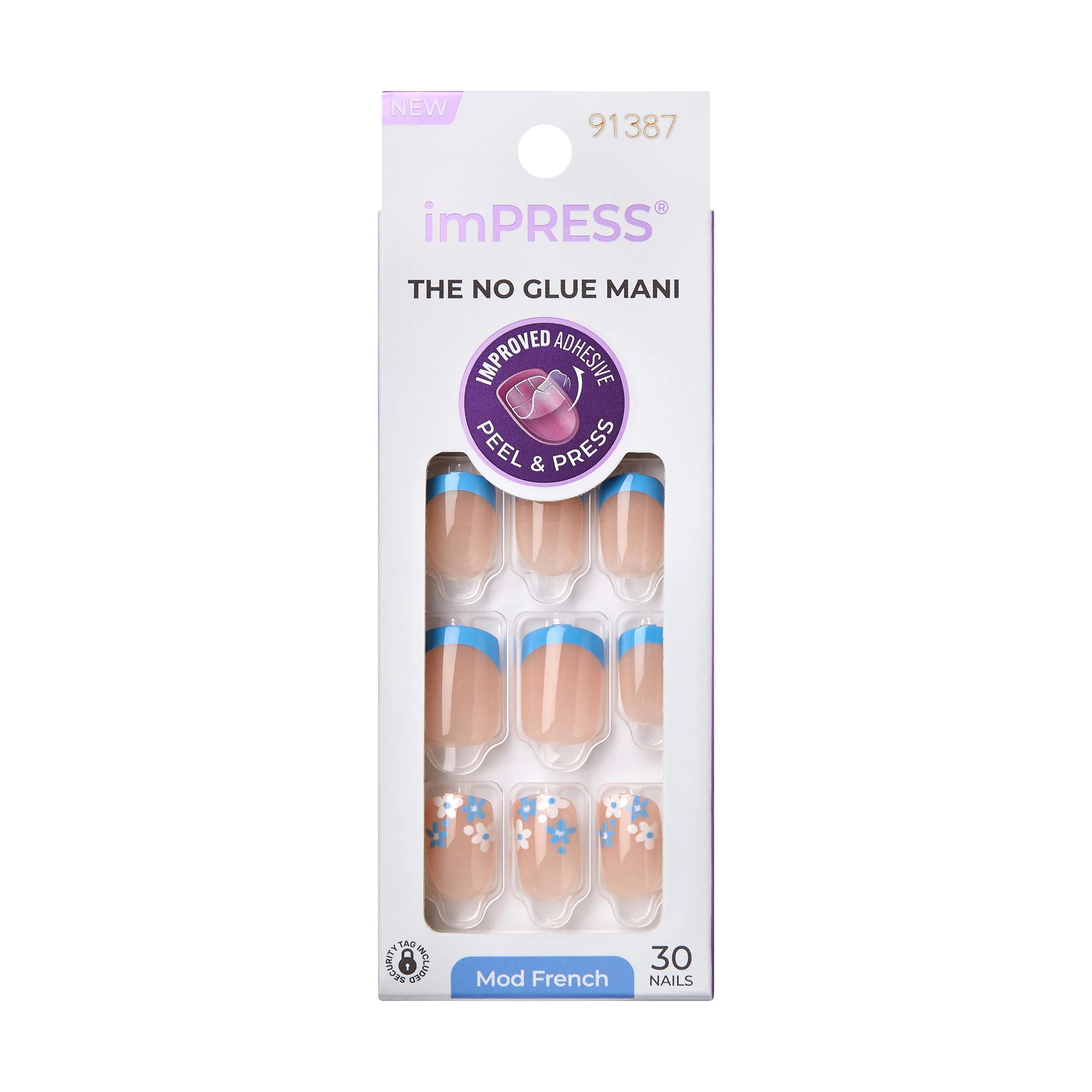 imPRESS French Press-On Nails, Ditto, Pink, Short Length, Oval Shape, 30 ct. | Walmart (US)
