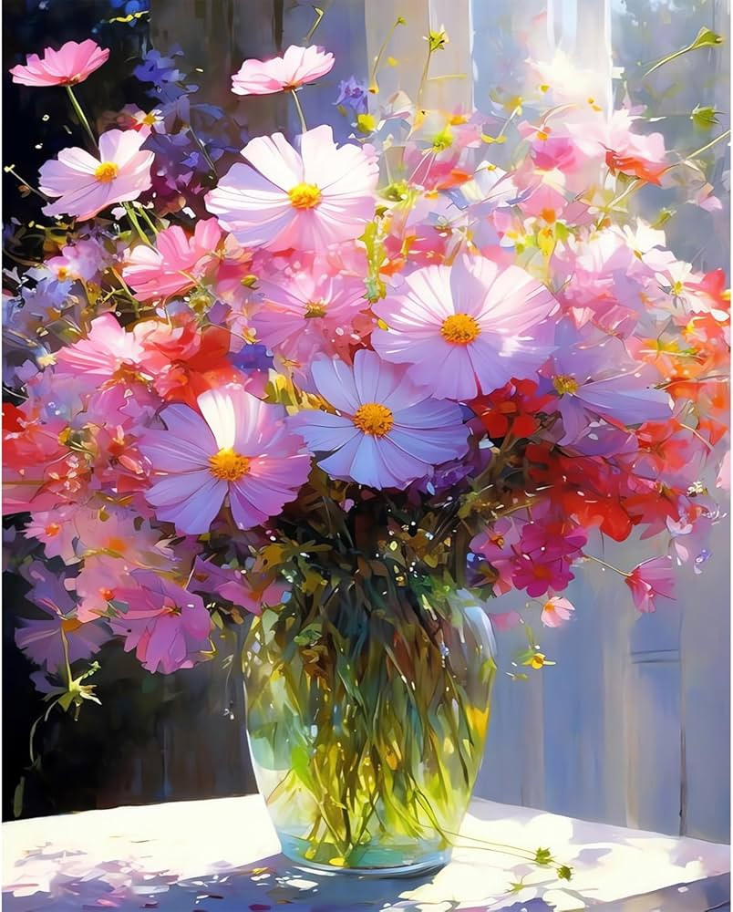HITIRECOVI Adult Paint by Number Kits on Canvas,Paint by Numbers Flowers,Paint by Numbers Adults,... | Amazon (US)