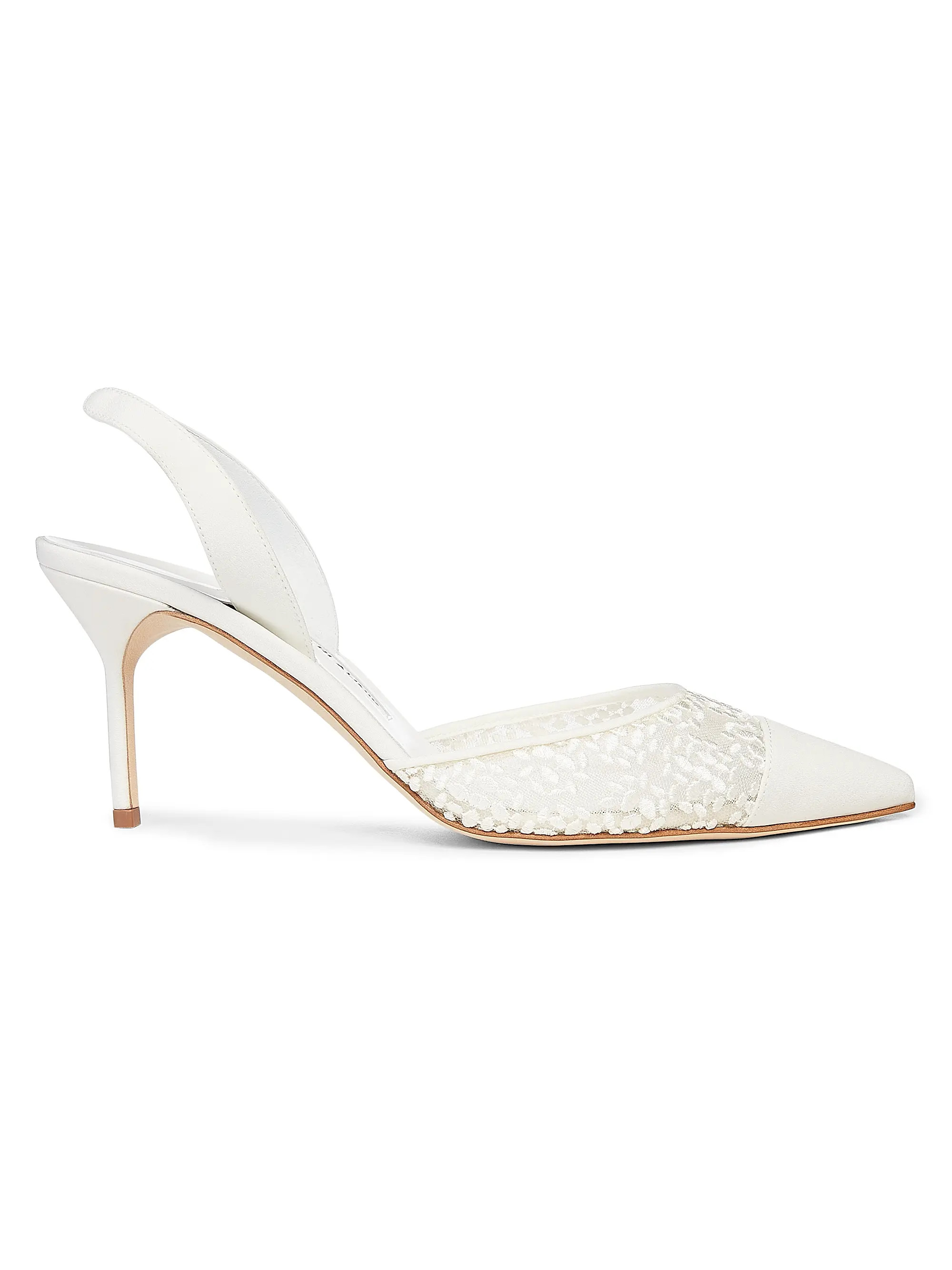 Manolo Blahnik Capsli 70MM Leather Slingback Pumps | Saks Fifth Avenue | Saks Fifth Avenue