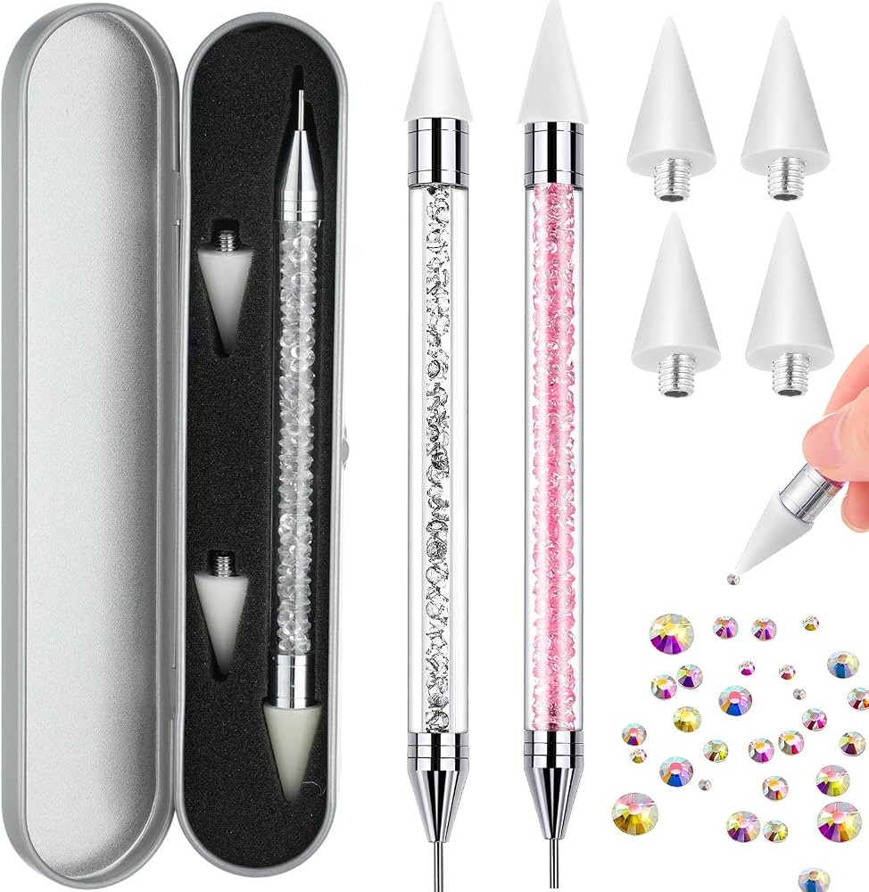 Tatuo 2 Pieces Rhinestone Picker Dotting Pen, Dual-ended Rhinestone Gems Crystals Studs Picker Wa... | Amazon (US)
