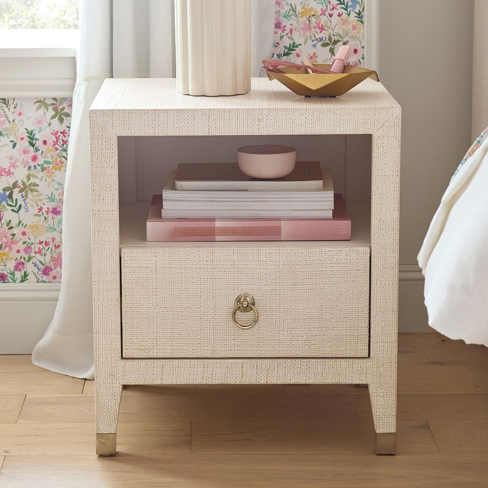 AERIN Raffia Nightstand (19") | Pottery Barn Teen
