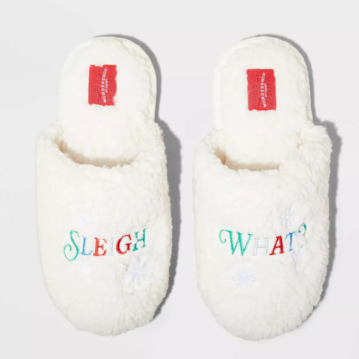 Women's "Sleigh What?" Scuff Slippers - Wondershop™ White | Target