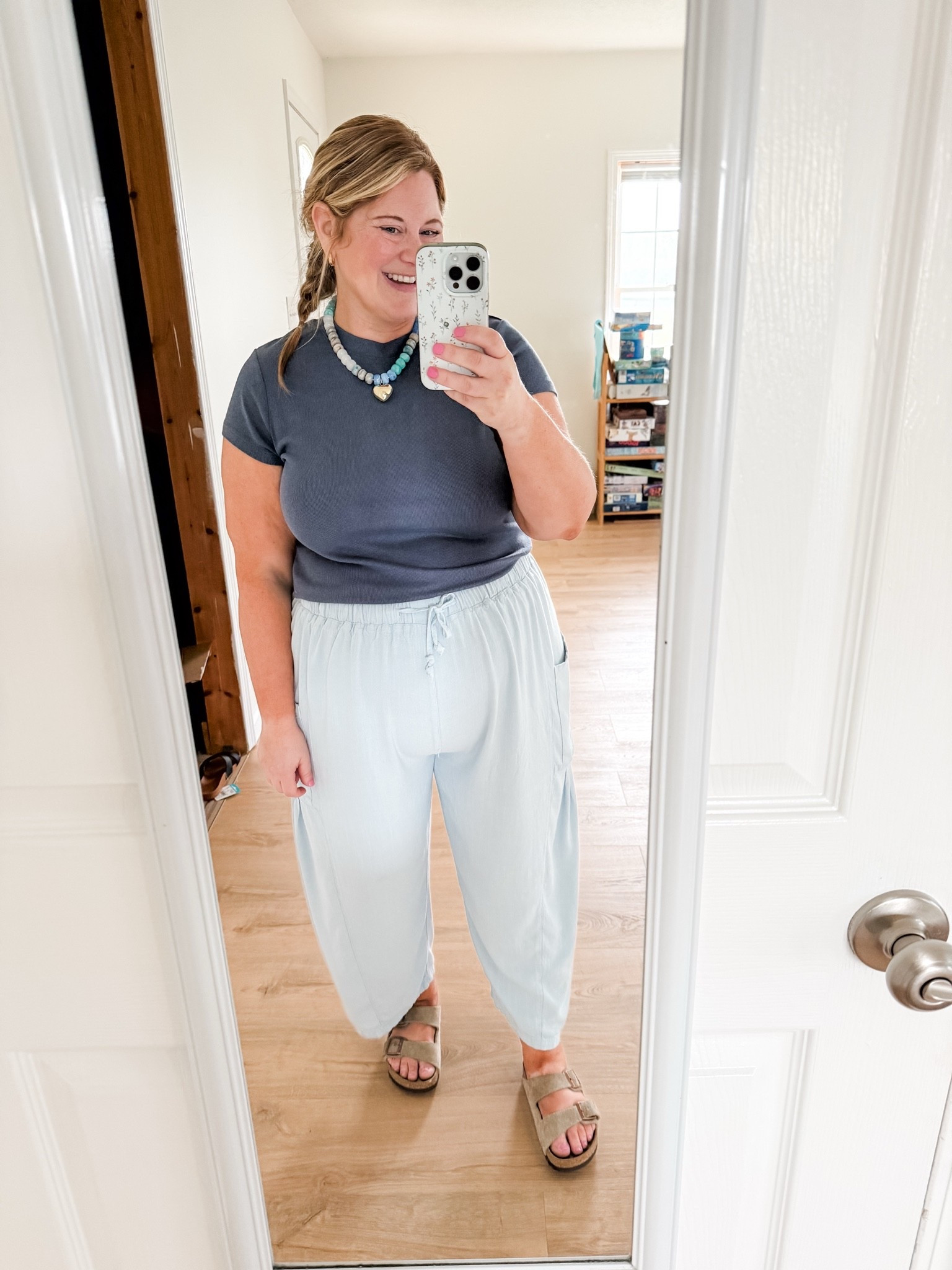 Teacher outfit! Linen pants are a large. My tee is old but linked a similar one from old navy.

#LTKWorkwear #LTKBump #LTKMidsize