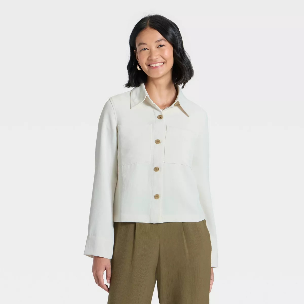 Women's Signature Crepe Shirt Jacket - A New Day™ | Target