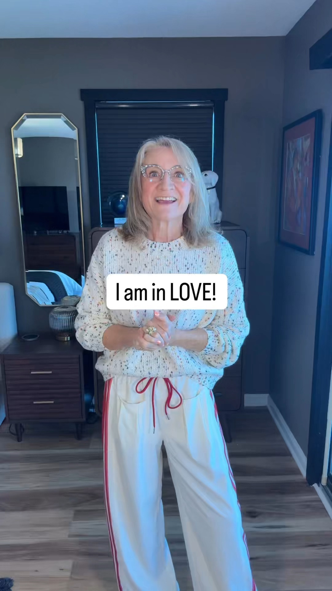 ✨ Absolutely love these very lightweight track pants that would be perfect for hot summer days. But in the meantime, I think they look so fun styled with sweaters!

Comment “SHOP” and I’ll send the links  

Hi, I’m Lisa 👋 I share about affordable fashion 👗 for women 50+ and my weight loss journey. I’m 5'6", 135 pounds, and wear a size 4/6 (S) for reference. @bankeng.amazon #affordablefashion #summerpants #trackpant #fashionover50 #comfypants 

#LTKOver40 #LTKootd