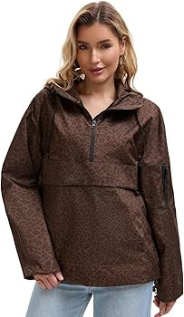 Amazon.com: PUFFIT Rain Jacket Women, Women’s Lightweight Anorak Pullover Hoodie Jacket, Water,... | Amazon (US)