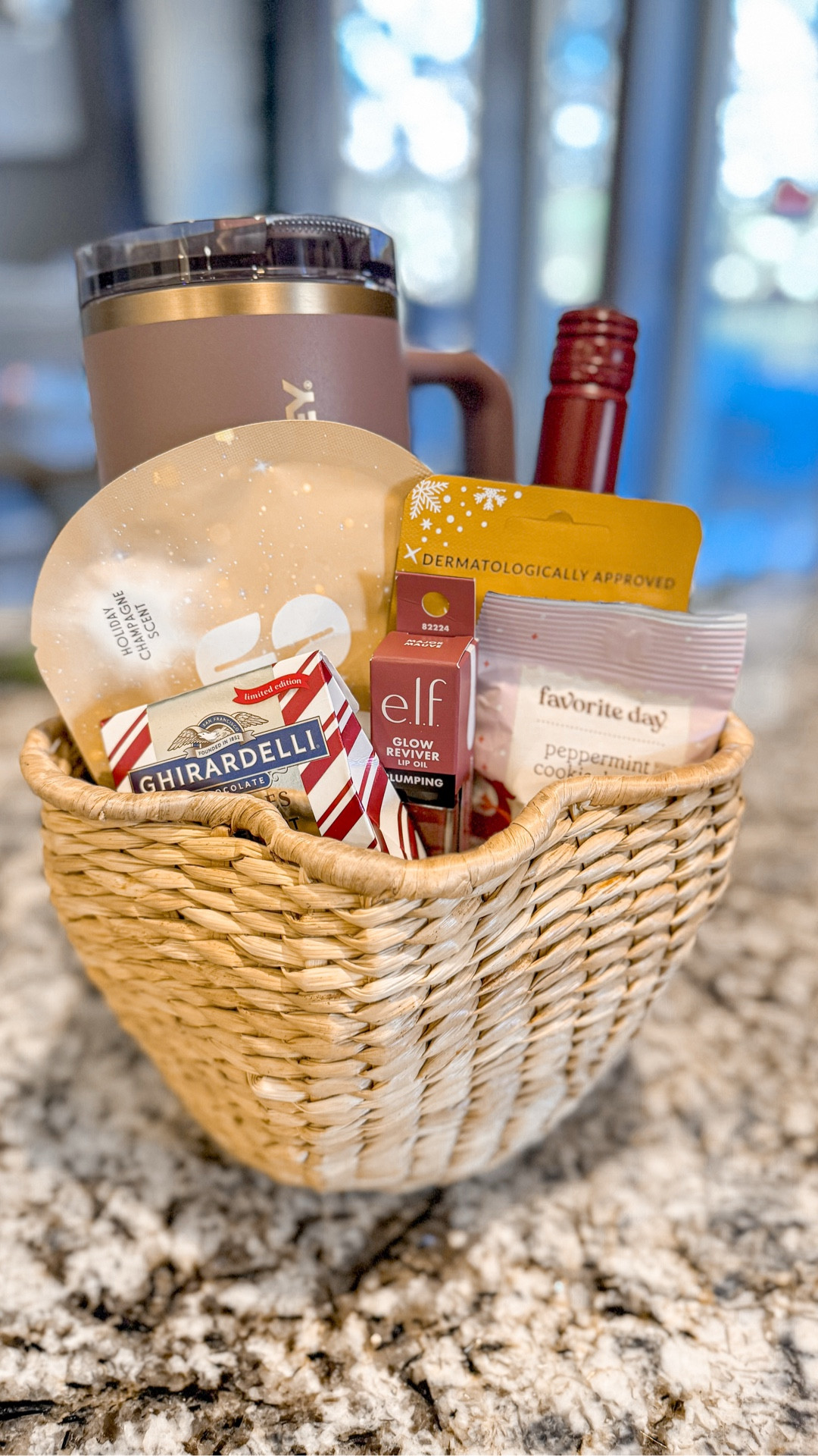 The Gift basket everyone would love! Stanley, gift basket, wine, face mask, self care, candy, holiday. #gift #giftbasket #christmas #holiday #giftforher

#LTKGiftGuide #LTKHoliday #LTKselfcare