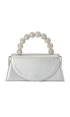 olga berg Gianna Top Handle Bag in Silver from Revolve.com | Revolve Clothing (Global)