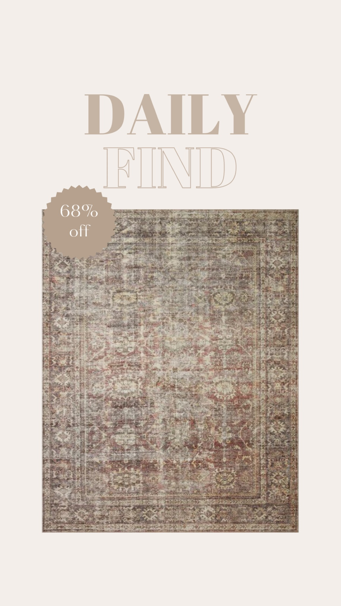 Daily find
Amber Interiors
Georgie rug
Rug 
Loloi Rug 
Wayday Sale 

#LTKsalealert #LTKhome #LTKFind