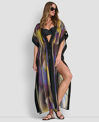 Women's Tie-Front Cover-Up Kaftan | Macy's