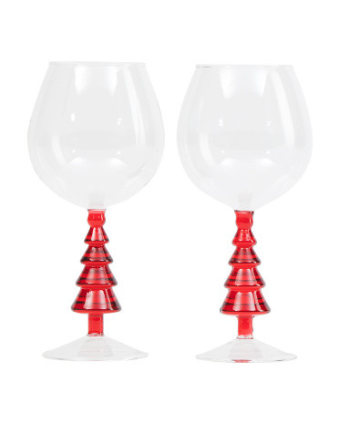 2pk Wine Tree Stem Glasses | TJ Maxx