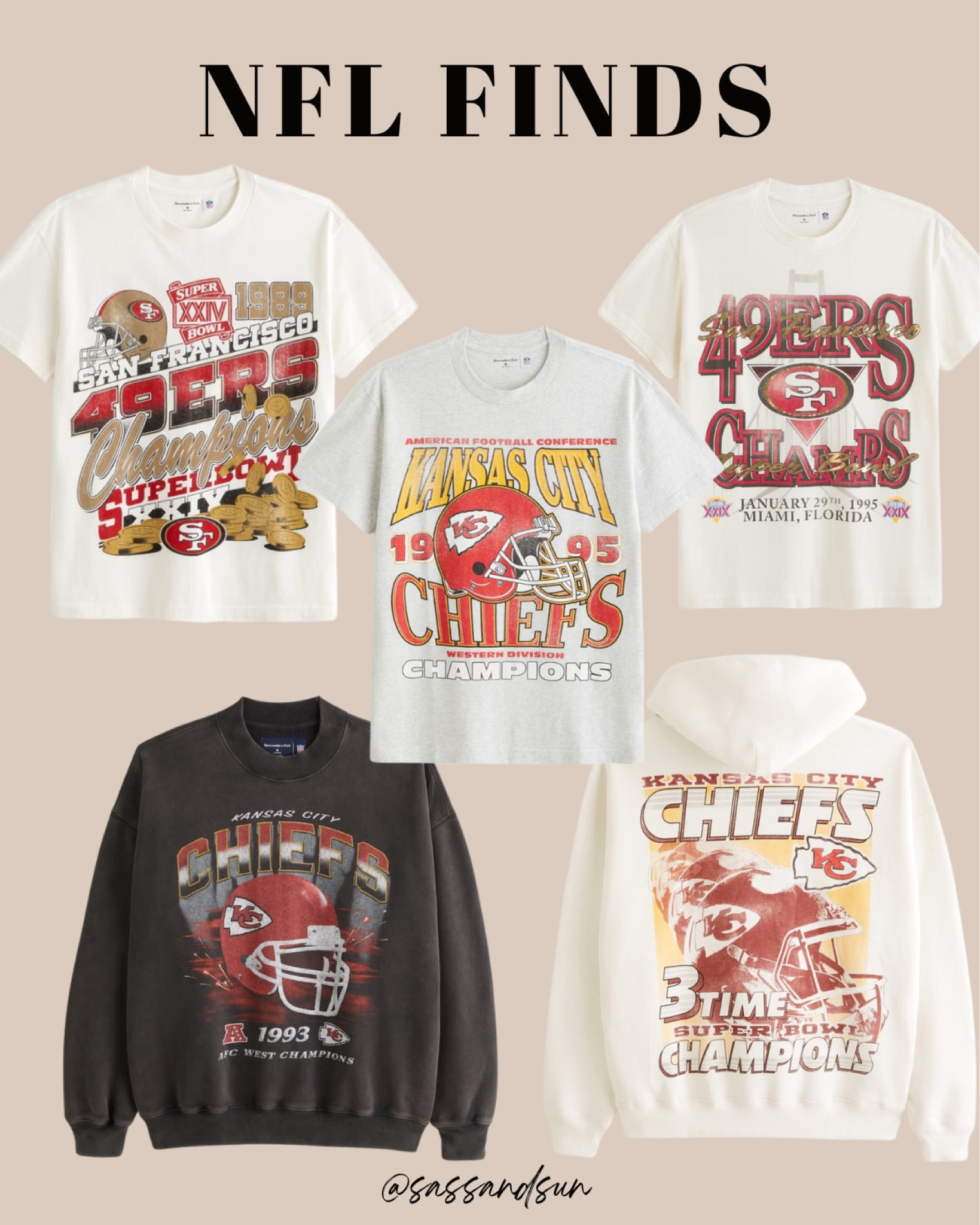 If you’re into the Super Bowl, Abercrombie has NFL graphic tees and sweatshirts!  Their sweatshirts and graphic tees even the men’s ones are so good! They are so soft and the quality is amazing! 

#LTKstyletip #LTKSeasonal #LTKfindsunder100